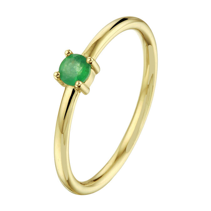 Gouden Ring Groene Smaragd
