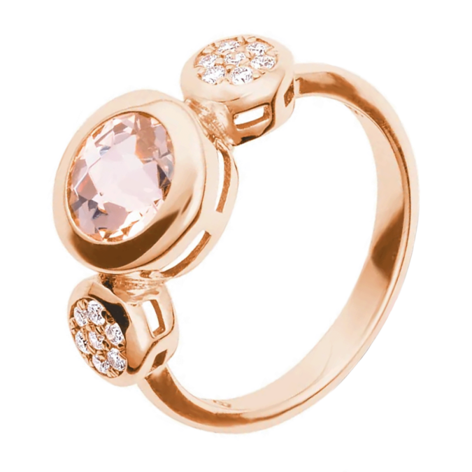 Rose Gouden Ring Morganite
